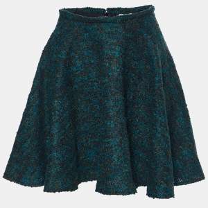 Kenzo Dark Green Boucle Mini Skirt M
