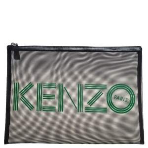Kenzo Green/Black Mesh Clutch