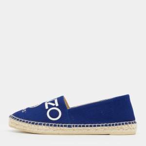 Kenzo Blue Canvas Espadrilles Size 39