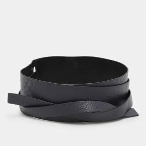 Kenzo Black/Navy Blue Leather Waist Belt 