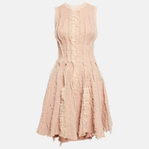 Dsquared Peachy Pink Patterned Jersey Mini Dress M
