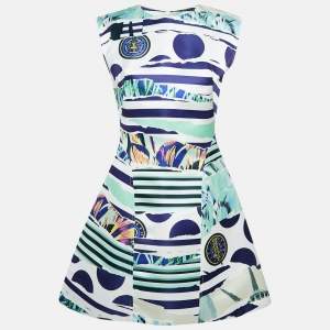 Kenzo Multicolor Printed Crepe Sleeveless Mini Dress M