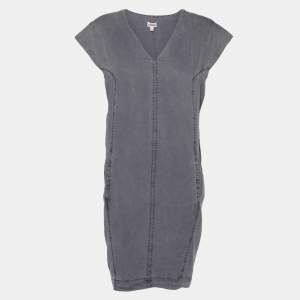 Kenzo Grey Lyocell Dress M