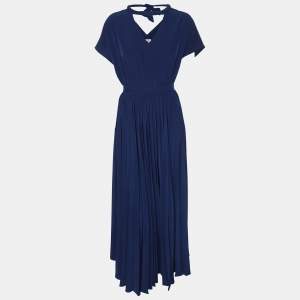 Kenzo Navy Blue Crepe Dress M