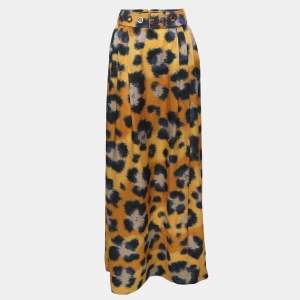 Kenzo Multicolor Printed Silk Skirt XL