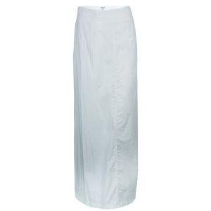 Pre Owned Kenzo Cream Cotton A-Line Maxi Skirt M