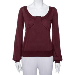 Kenzo Brown Knit Scoop Neck T-Shirt M
