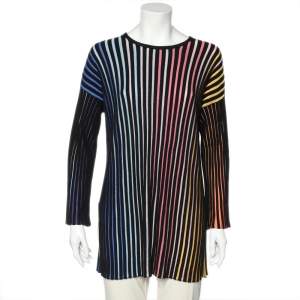Pre Owned Kenzo Multicolor Rib Knit Tunic L