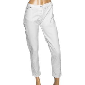 Kenzo White Stretch Denim Tapered Jeans M