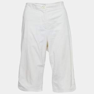 Kenzo Ivory Cotton Long Shorts L