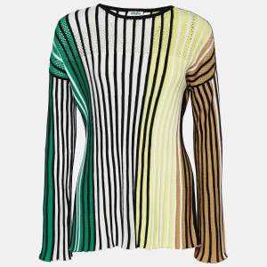 Pre Owned Kenzo Multicolor Striped Knit Long Sleeve Sweater S