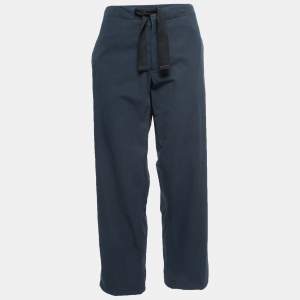 Kenzo Navy Blue Cotton Drawstring Pants M