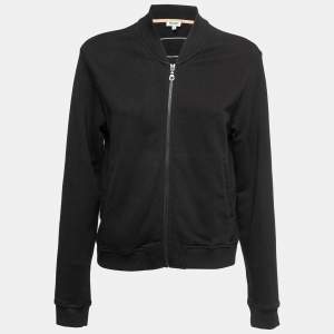 Kenzo Black Cotton Tiger Motif Embroidered Zip-Up Jacket M