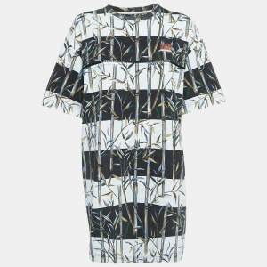 Kenzo Memento Collection 2 Multicolor Bamboo Print Cotton Mini T-Shirt Dress S