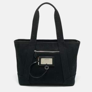 Pre Owned Kenzo 18Rue Vivienne Black Canvas Tote