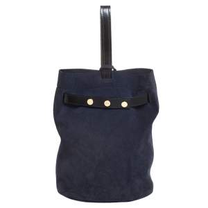 Kenzo Navy Blue Suede Bike Backpacks