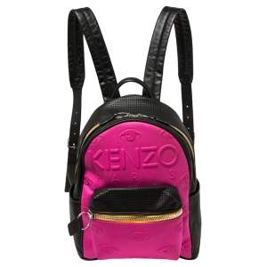 Kenzo Multicolor Leather and Neoprene Kombo Backpack
