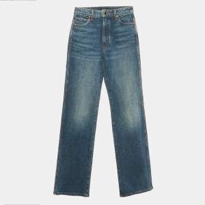 Pre Owned Khaite Blue Faded Denim Danielle Jeans S Waist 25"