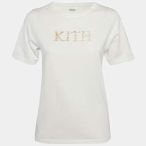 Kith White Floral Logo Print Jersey T-Shirt XL