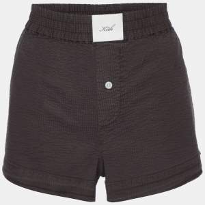Kith Coffee Brown Seersucker Cotton Shorts S