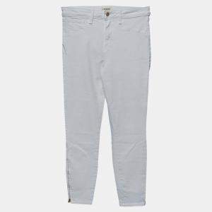 L'agence White Denim Zip Detail Skinny Andrea Jeans M