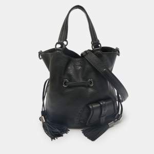 Lancel Black Leather Premiere Flirt Bucket Bag