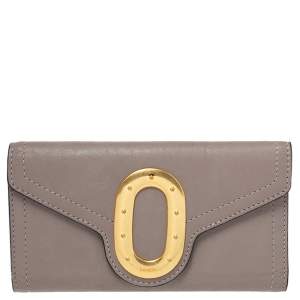 Lancel Beige Leather Continental Wallet