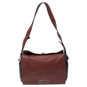 Lancel Red/Blue Leather Pia Shoulder Bag