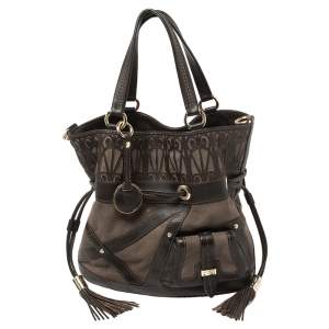 Lancel Brown Leather and Suede Limited Edition 219/300 Flirt Hobo