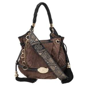 Lancel Brown/Black Suede And Leather Premier Flirt Bucket Shoulder Bag