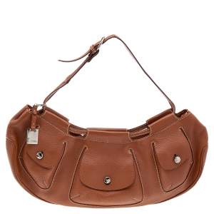 Lancel Brown leather Multipocket Shoulder Bag
