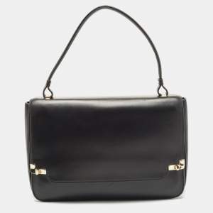 Lancel Black Leather L De Lancel Top Handle Bag