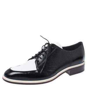 Pre Owned Lanvin Two Tone Leather Derby Shoes Size 38