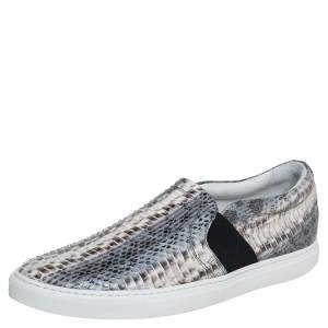 Pre Owned Lanvin Multicolor Python Slip On Sneakers Size 41