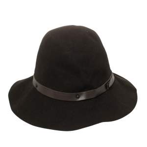 Lanvin Vintage Brown Felt Fur Cloche Hat L