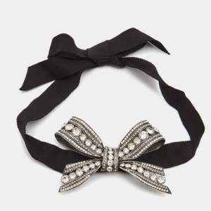 مملوكة مسبقًا Lanvin Crystals SIlver Tone Choker Necklace.