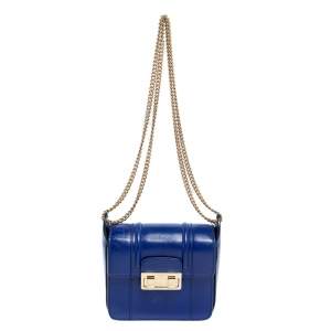Lanvin Blue Leather Jiji Shoulder Bag