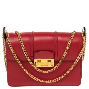 Pre Owned Lanvin Red Leather Jiji Shoulder Bag