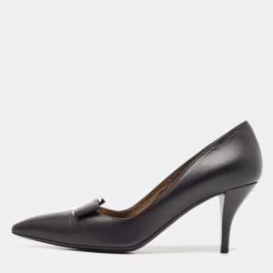 Lanvin Black Leather Pointed Toe Pumps Size 39