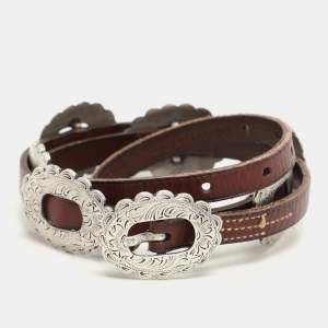 Lauren Ralph Lauren Copper Leather Slim Waist Belt S