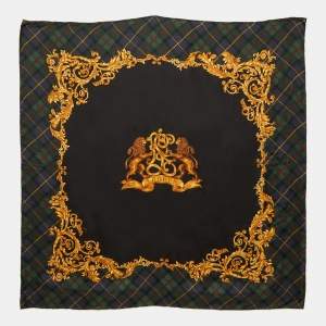 مملوكة مسبقًا وشاح رالف لورين حرير متعدد الألوان بطباعة لجام الخيل