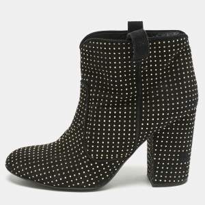 Laurence Dacade Black Suede Pete Studded Ankle Boots Size 39