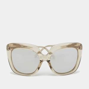 Linda Farrow Grey/Silver Mirror LFL/556 Oversized Sunglasses