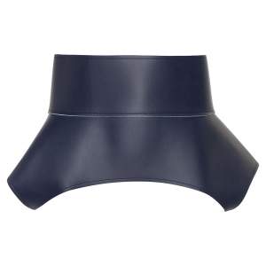 Pre Owned Loewe Blue/White Leather Obi Corset Belt M