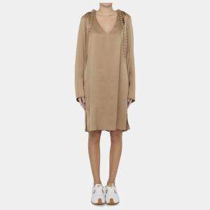 Loewe Beige Long Sleeved Chained Dress Women’s FR 36