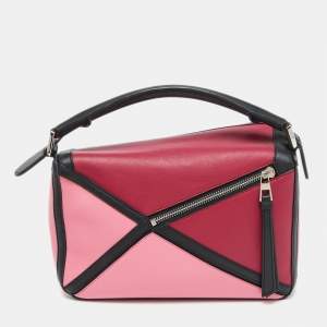 Loewe Tri Color Leather Small Puzzle Top Handle Bag