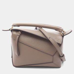 مملوكة مسبقًا حقيبة كتف لويفي لغز حافة ميني جلد بني