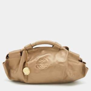 Loewe Metallic Gold Leather Aire Hobo