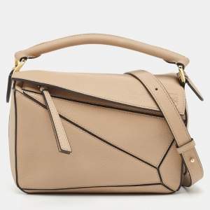 مملوكة مسبقًا Loewe Beige Leather Small Puzzle Shoulder Bag