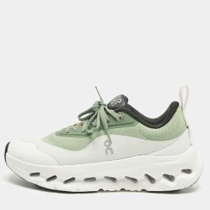 Pre Owned Loewe x On Green/White Fabric Cloudtilt 2 Sneakers Size 39